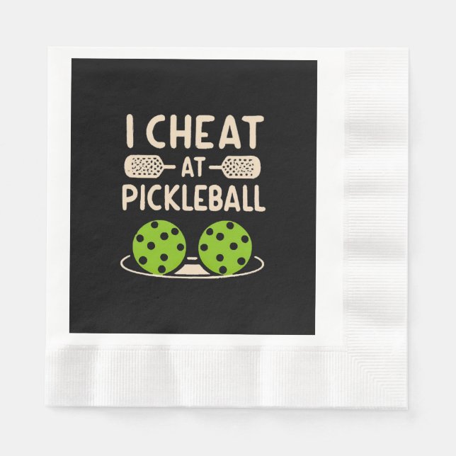 Serviette En Papier Pickleball Drôle (Devant)