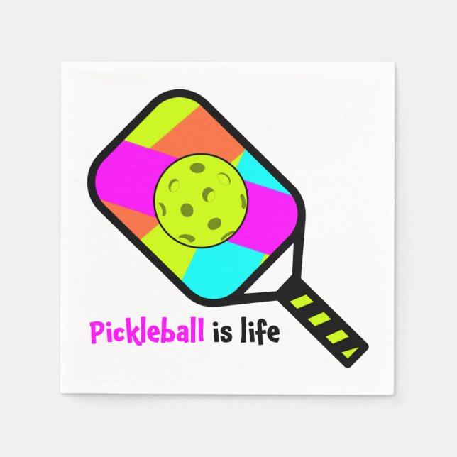 Serviette en papier Pickleball est la vie (Devant)