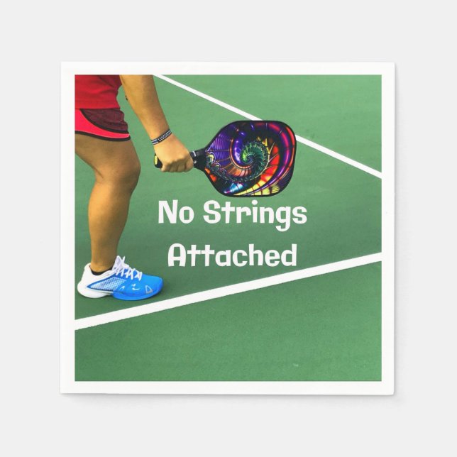 Serviette En Papier Pickleball Funny No Strings Attaché (Devant)