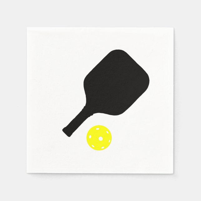 Serviette En Papier Pickleball paddle & ball (Devant)