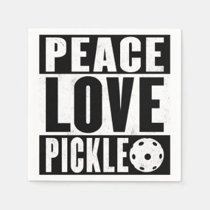 Serviette En Papier Pickleball Peace Love