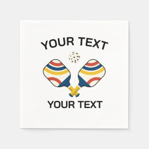 Serviette En Papier Pickleball personnalisé
