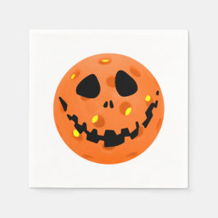 Serviette En Papier Pickleball Squelette Jack-o'Lantern Halloween
