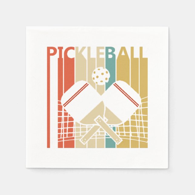 Serviette En Papier Pickleball vintage (Devant)