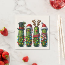 Picks de Noël fêtes de fête Picks Papier Napkins