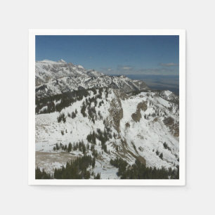 Serviette En Papier Pics de montagnes de Grand Teton I Photographie