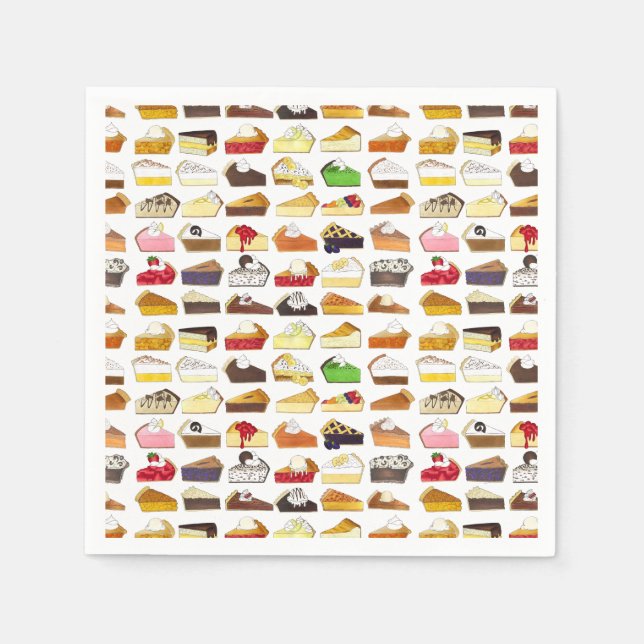 Serviette En Papier Pie Social Pi Day Slices Cuisine de dessert Vente  (Devant)