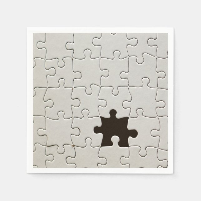 Serviette En Papier Pièce de puzzle blanche manquante (Devant)