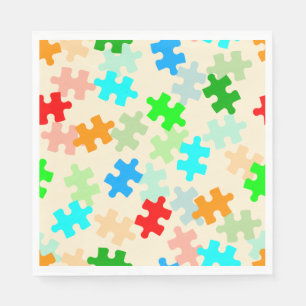 Serviette En Papier Pièces de puzzle Papier Naples