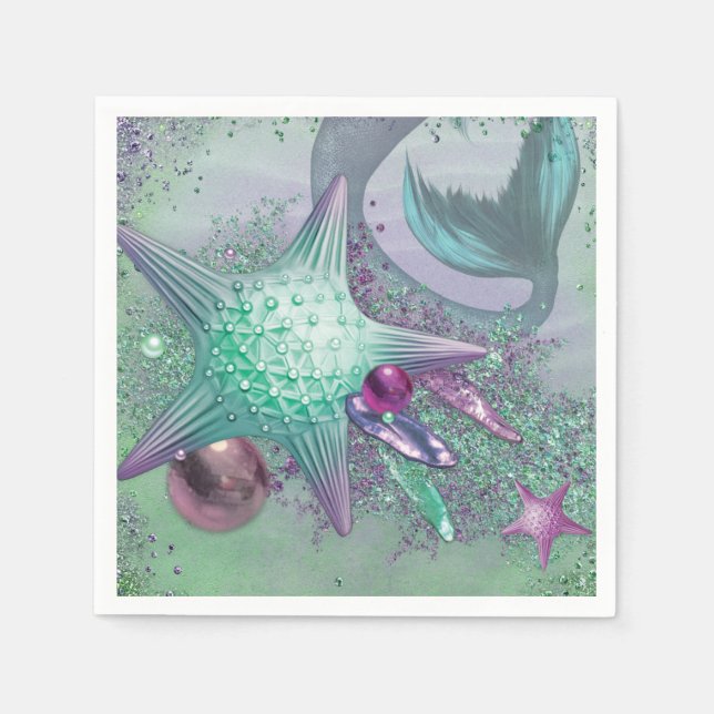 Serviette En Papier Pièces du groupe de sirènes (Devant)