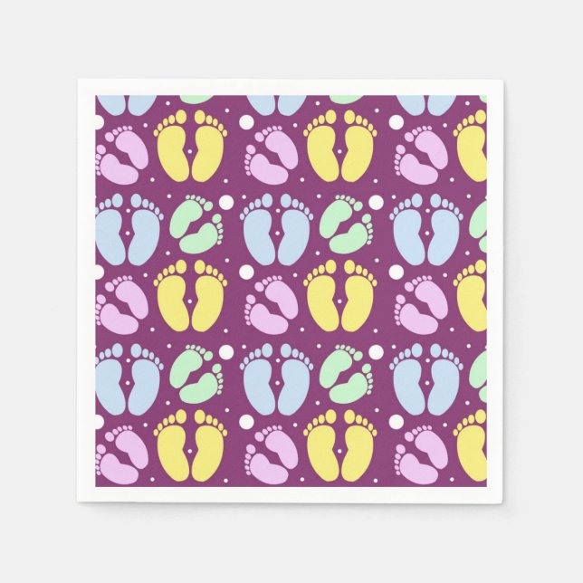 Serviette En Papier Pieds bébé (Devant)
