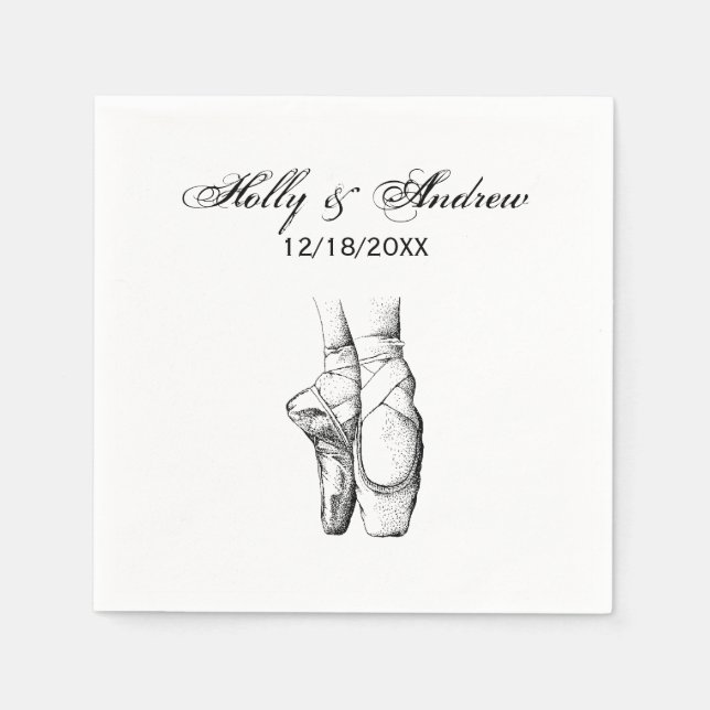 Serviette En Papier Pieds de danseuse sur pointes #1 (Devant)