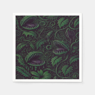 Serviette En Papier Piège de Vénus Slime Vert Soirée Halloween 