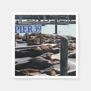 Serviette En Papier Pier 39 Sea Lions