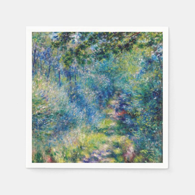 Serviette En Papier Pierre-Auguste Renoir - Chemin dans la Forêt (Devant)