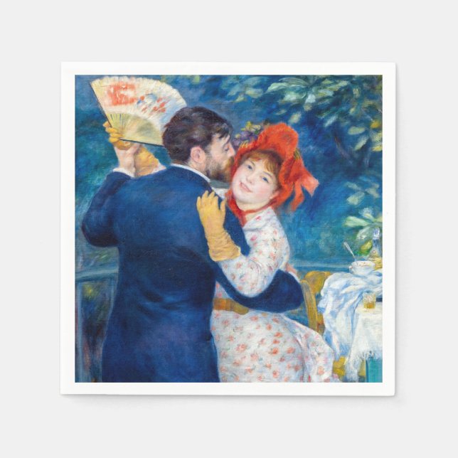 Serviette En Papier Pierre-Auguste Renoir - Danse country (Devant)
