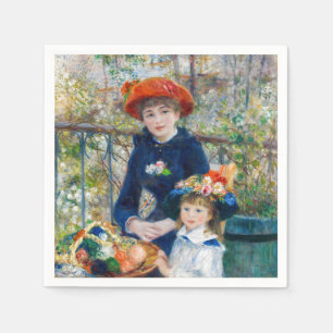 Serviette En Papier Pierre-Auguste Renoir - Deux sœurs sur la Terrasse