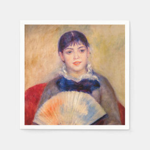 Serviette En Papier Pierre-Auguste Renoir - Jeune fille à l'éventail