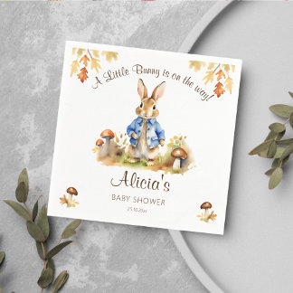 Serviette En Papier Pierre lapin chute thème baby shower vaisselle