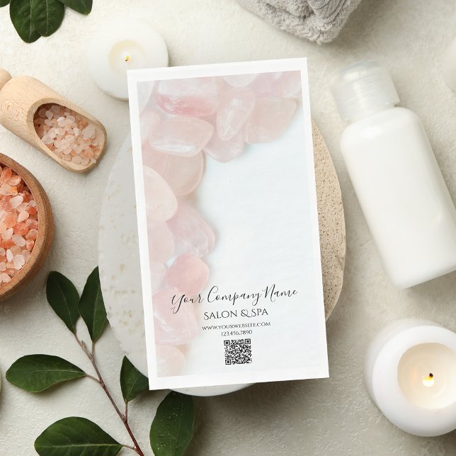 Serviette En Papier Pierres rose Quartz Salon Spa (Créateur téléchargé)
