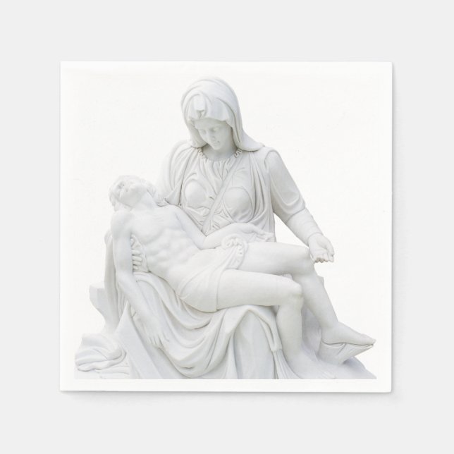 Serviette En Papier Pieta sculptée (Devant)