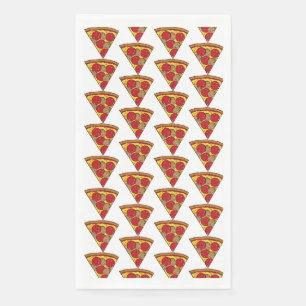 Serviette En Papier piezas de pizza idividuales en patrón