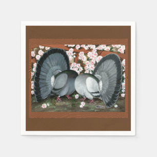 Serviette En Papier Pigeons fantastiques jumelés