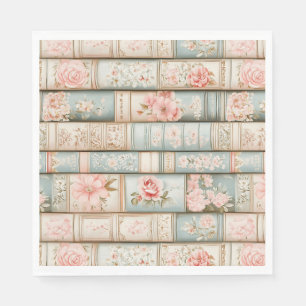 Serviette En Papier piles vintages de livres pastel