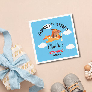 Serviette En Papier Pilote de chien volant en avion,Enfants mignons an