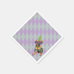 Serviette En Papier Pin de minute de mardi gras