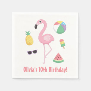 Serviette En Papier Pineappa Watermelon Flamant rose Summer Party Napk