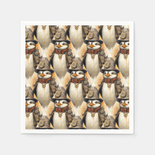Serviette En Papier Pingouin à vapeur 1 Motif