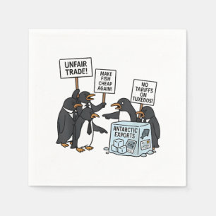 Serviette En Papier Pingouins contre les tarifs douaniers anti-Trump