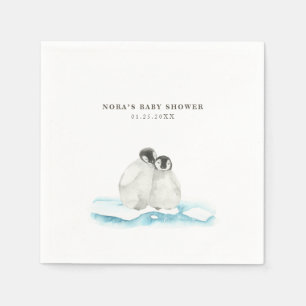 Serviette En Papier Pingouins mignons Hiver Arctique