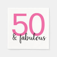 Pink 50 et Fabulous Woman's 50th Birthday Party