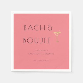 Serviette En Papier Pink Bach et Boujee Bachelorette