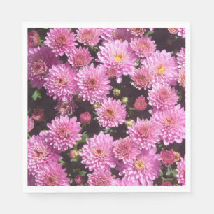 Serviette En Papier Pink Ball Chrysanthemum Papier serviettes