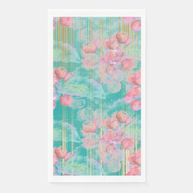 Serviette en papier "Pink Blooms" (Devant)