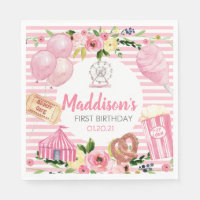 Pink Carnival Anniversaire Napkins