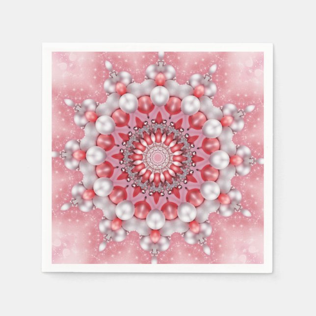 Serviette En Papier Pink Décor Holiday Napkin (Devant)