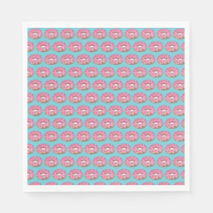 Serviette En Papier Pink Donut Doughnut Anniversaire Fête Petit déjeun