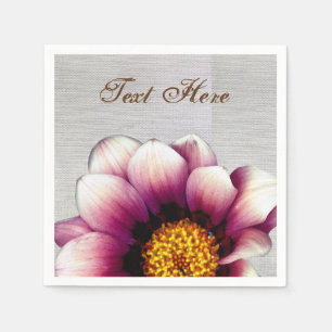 Serviette En Papier Pink Flower Photo Papier personnalisé Naples