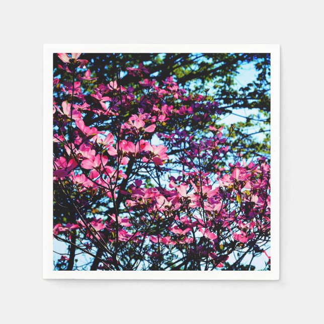 Serviette En Papier Pink flowering Dogwood tree (Devant)