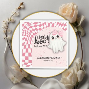 Serviette En Papier Pink Ghost Little Boo est presque dû Baby shower