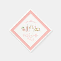 Pink girly moderne script cocktail bachelorette na