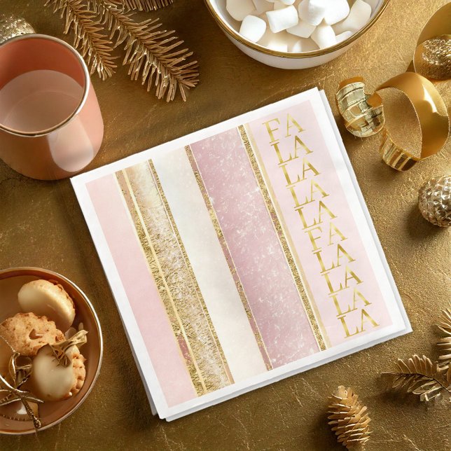 Serviette En Papier Pink Gold Fa Noël La La Motif#27 ID1009 (Créateur téléchargé)