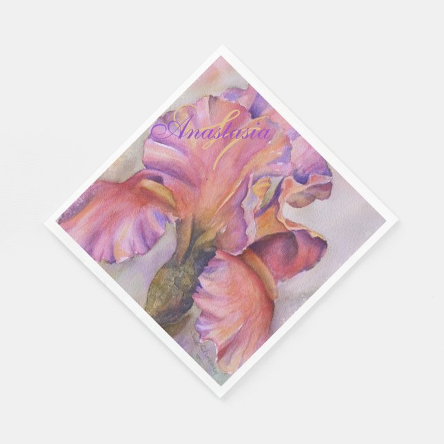 SERVIETTE EN PAPIER PINK IRIS PARTI DE RÉCHAUFFEMENT (Coin)
