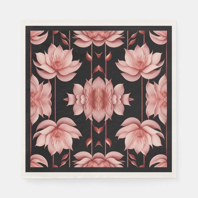 Serviette En Papier Pink Lotus Classic (Devant)