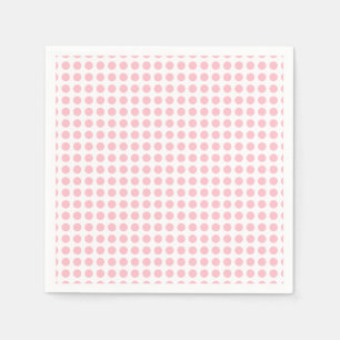 Serviette En Papier Pink on White Medium Papier Pois horizontal