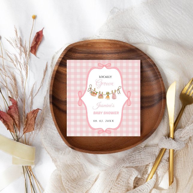 Serviette En Papier Pink petite bébé douches à la campagne locale Spri (Créateur téléchargé)